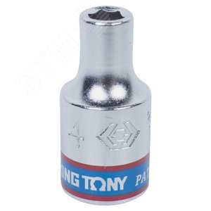 Головка торцевая стандартная шестигранная 1/4", 4 мм KING TONY 233504M