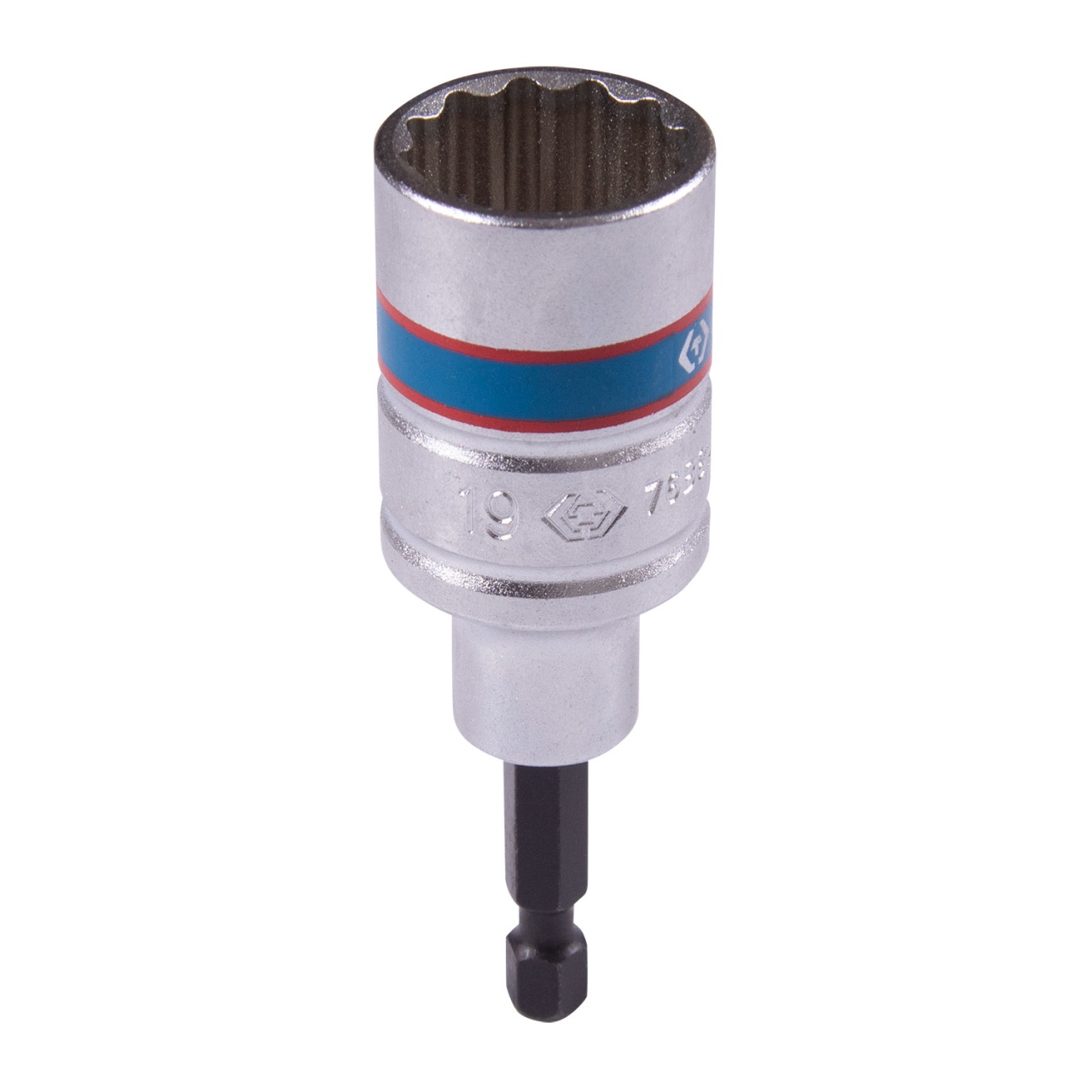 Головка для шуруповерта двенадцатигранная 1/4", 19 мм, L = 80 мм KING TONY 76B819M