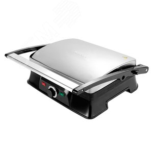 Электрогриль KT-1627, мощность 2000 Вт, цвет черно-серебристый