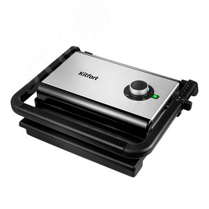 Электрогриль KT-1637, мощность 1200Вт, цвет черно-серебристый