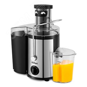Соковыжималка KT-1127, объем 0,5 л, мощность 500 Вт, цвет черно-серебристый