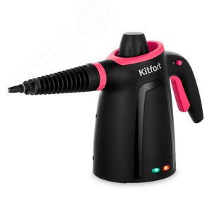 Пароочиститель KT-9170-1, Цвет черно-малиновый, Мощность 1050 Вт, Объем бойлера 0,38 л, Материал бойлера алюминий