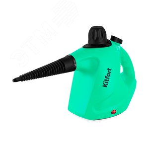 Пароочиститель KT-9138-2, объем 0,45 л, мощность 1050 Вт, цвет черно-зеленый
