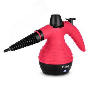 Пароочиститель KT-9193-1, объем 0,35 мл, мощность 1050 Вт, цвет черно-малиновый