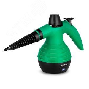 Пароочиститель KT-9193-2, объем 0,35 мл, мощность 1050 Вт, цвет черно-зеленый