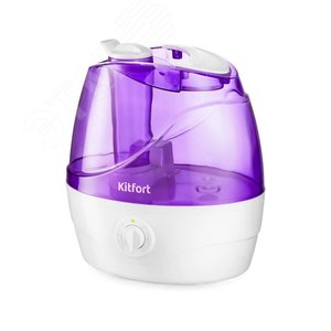 Увлажнитель воздуха KT-2834-1, объем 2,2 л, мощность 32 Вт, цвет бело-фиолетовый
