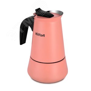 Кофеварка гейзерная KT-7148-1 темно-коралловый
