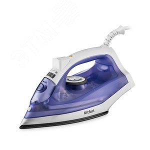 Утюг KT-2603, объем 0,15 л, мощность 1300 Вт, цвет бело-фиолетовый