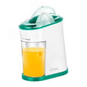 Соковыжималка для цитрусовых KT-1150-2, объем 350 мл, мощность 40 Вт, цвет бело-зеленый
