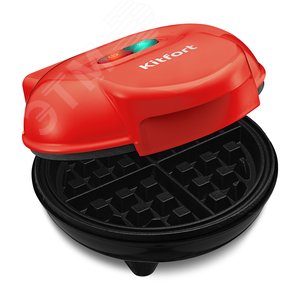Вафельница KT-3614-1, мощность 550 Вт, цвет красный