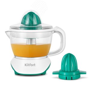 Соковыжималка для цитрусовых KT-1147-2, объем 700 мл, мощность 40 Вт, цвет бело-зеленый
