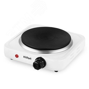 Плита элеKTрическая KT-171, мощность 1000 Вт, цвет белый