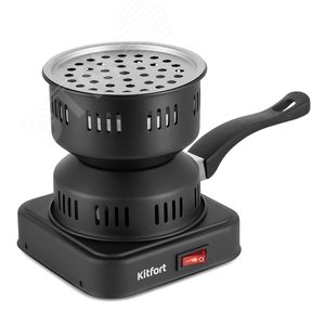 Плита элеKTрическая для розжига углей для кальяна KT-177, мощность 500 Вт, цвет черный