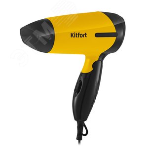 Фен KT-3243-1, мощность 800 Вт, цвет черно-желтый