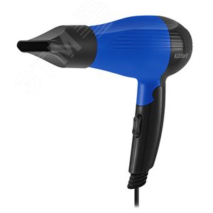 Фен KT-3244-3, Цвет черно-синий, Мощность 800 Вт, Количество скоростей работы 4