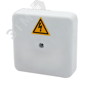 Коробка распределительная огнестойкая КРОПС-П0, IP41, габаритные размеры 75х75х20 мм, для кабелей сечением до 4 мм2, 4 клеммы