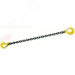 Цепь 10мм с крюками на концах, длиной 5м, для закрепления грузов при перемещении до 6,2т