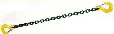 Цепь 8мм с крюками на концах, длиной 5м, для закрепления грузов при перемещении до 4т