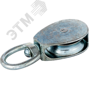 Блок одинарный металлический шкив 15мм (для троса 5мм)