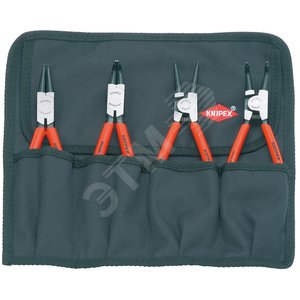 Набор щипцов для внутренних и внешних стопорных колец чехол-скрутка из полиэстера 4 предмета щипцы 44 11 J2 44 21 J21 46 11 A2 46 21 A21