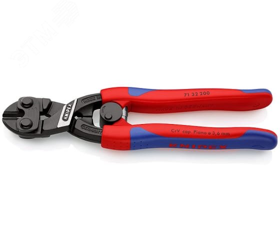 Болторез компактный CoBolT с пружиной и с выемкой на кромках резка - мягкая проволока 6мм средней твердости 52мм твердая 4мм рояльная струна (HRC 59) 