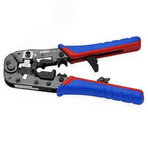 Пресс-клещи для штекеров RJ 45 3-в-1, кол-во гнезд: 1, 8-пин 8P8C, резка и зачистка кабеля, 190 мм