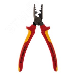 Пресс-клещи для обжима контактных гильз VDE 1000V 9 гнезда 025-160мм (AWG 23-5) L=180мм диэлектрические двухкомпонентные рукоятки