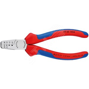 Пресс-клещи для обжима контактных гильз 4 гнезда 025-25мм (AWG 23-13) L=145мм 2-компонентные рукоятки