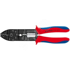 Пресс-клещи для резки и зачистки кабеля опрессовки кабельных наконечников и штекеров 3 гнезда обжим штекеров открытых неизолированныеованных (63 мм ши