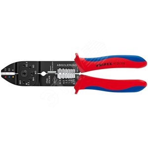 Пресс-клещи для резки и зачистки кабеля опрессовки кабельных наконечников и штекеров 3 гнезда обжим кабельных наконечников с изолятором и кабельных со