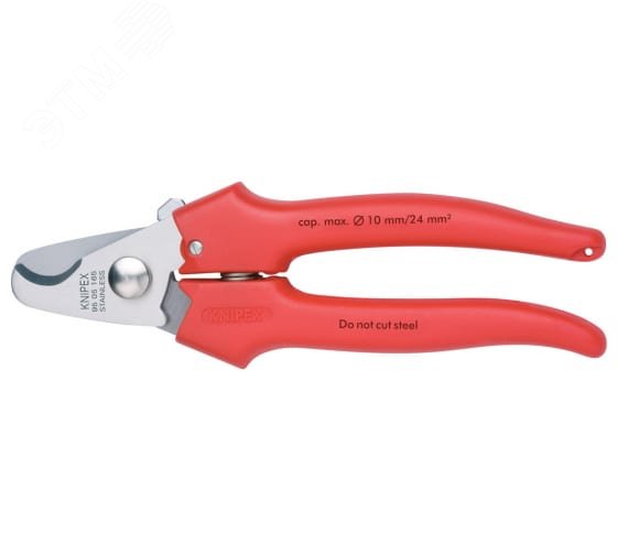 Кабелерез с пружиной резка - кабель 10мм (24мм AWG 3) L=165мм хирургическая сталь ударопрочные пластиковые рукоятки нанесенные методом экструзии блист