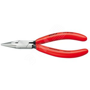 Плоскогубцы захватные прецизионные плоскокруглые губки L-125 мм чёрные обливные рукоятки