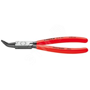 Щипцы для внутренних стопорных колец губки 45° посадочный размер 19 - 60 мм диаметр наконечников 18 мм L-180 мм Cr-V чёрные обливные рукоятки