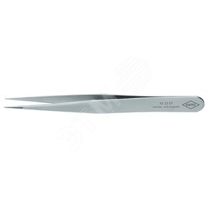 Пинцет захватный прецизионный заострённые гладкие губки L-115 мм хромоникелевая нержавеющая сталь антимагнитный