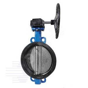 Затвор дисковый чугунный межфланцевый Ду 600 Ру10 с редуктором