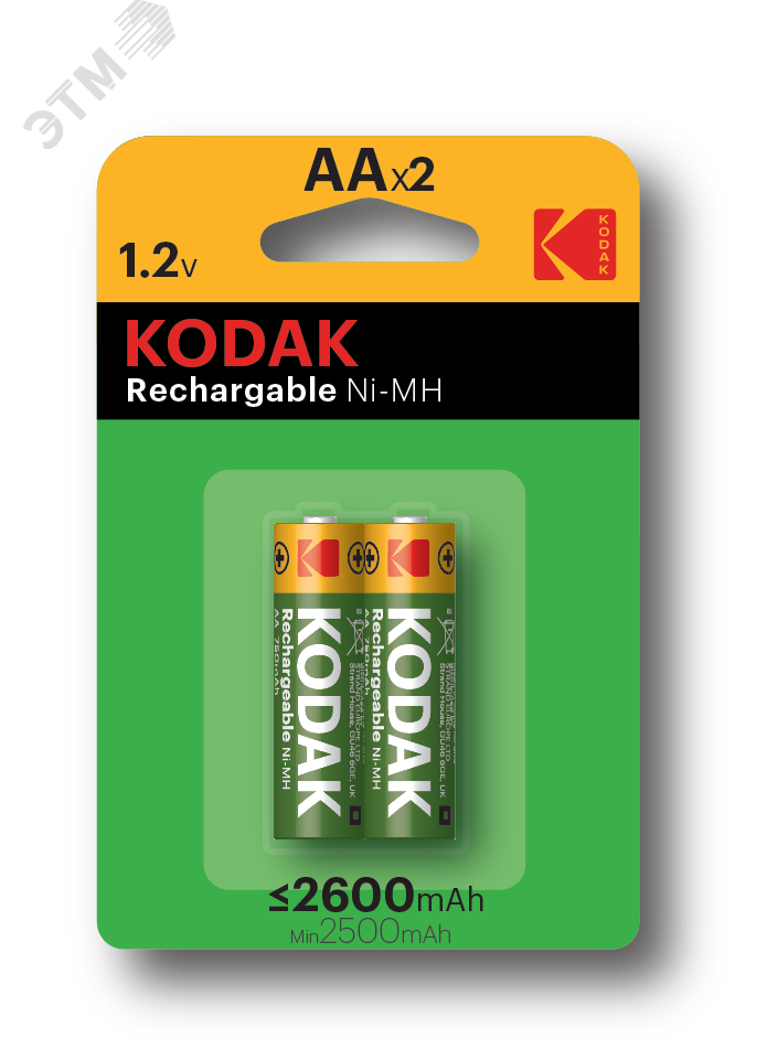 Аккумуляторы NiMH (никель-металлгидридные) HR6-2BL 2600х800)