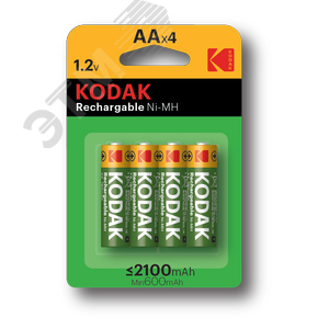 Аккумуляторы NiMH (никель-металлгидридные) HR6-4BL 2100mAh [KAAHRP-4] (80/640/15360)