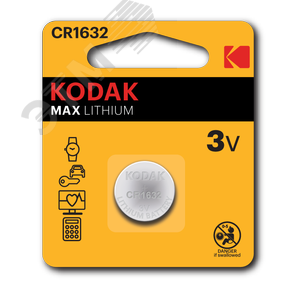 Батарейка CR1632-1BL MAX Lithium (60/240/36000)