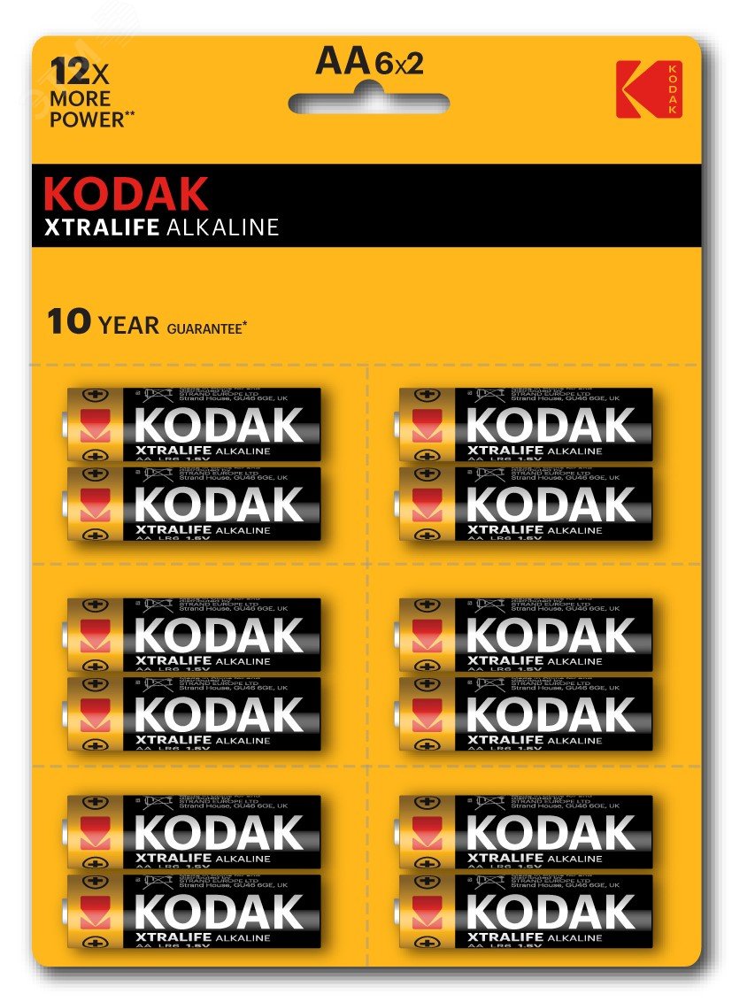 Батарейка LR6-12BL perforated (6x2BL) XTRALIFE Alkaline [KAA-2x6 perf] (144/576/18432)