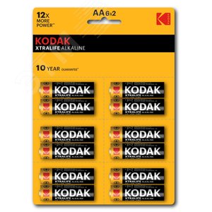 Батарейка LR6-12BL perforated (6x2BL) XTRALIFE Alkaline [KAA-2x6 perf] (144/576/18432)