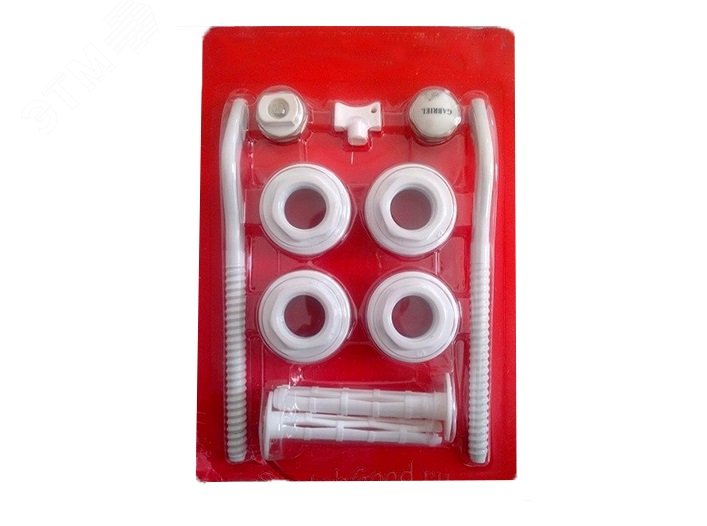 Комплект фитингов для радиатора 3/4' 2 кронштейна