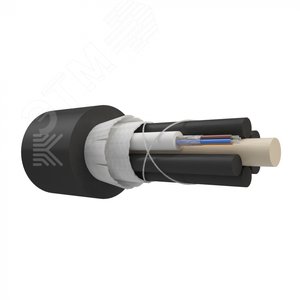 Кабель оптический подвесной самонесущий. многомодульный. сухой. армированный стеклонитями. G.652.D. 4 волокна. 7кН