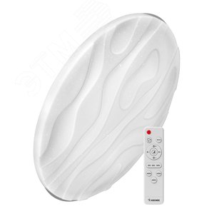 Светильник светодиодный ДБО-55 Вт настенно-потолочный управляемый WAVE 230В 3000-6500K 4400Лм 400x75мм
