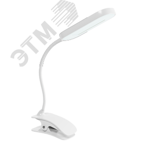 Светильник настольный светодиодный на прищепке 8 Вт Белый