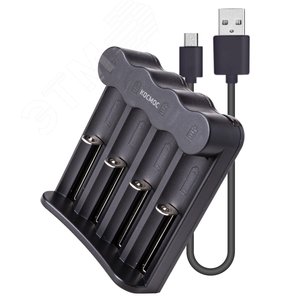 Зарядное устройство 1-4 16340,17335,18490,18650, 20700 питание от USB шнур. автомат., КОСМОС
