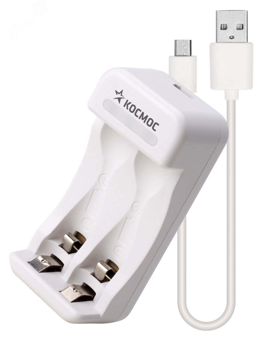 Зарядное устройство 1-2 AA/AAA питание от USB шнура, КОСМОС