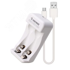 Зарядное устройство 1-2 AA/AAA питание от USB шнура, КОСМОС