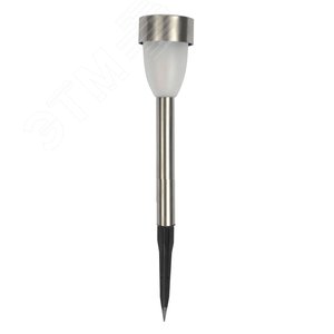 Светильник садовый 37см, эффект свечи, мат. Хром, упаковка - термо-пленка