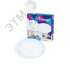 Светильник светодиодный ДВО-9 Вт 4000K 720 Лм белый