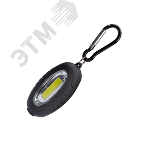 Фонарь брелок 0,5Вт COBLED/2xCR2032 в комплектe/ABS-пл c каучук напыл/магнит/карабин,